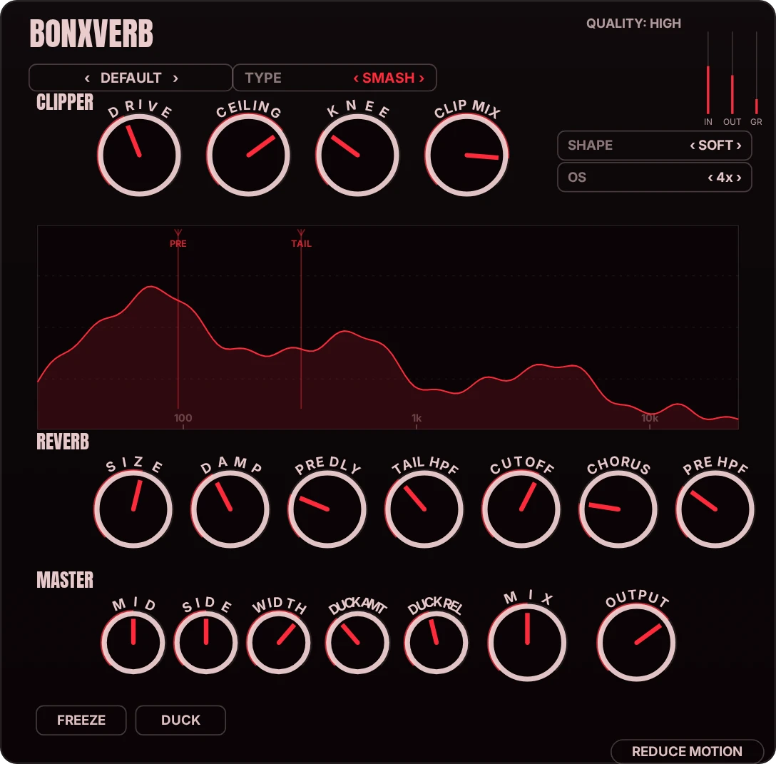 BonxVerb in its Smash reverb theme